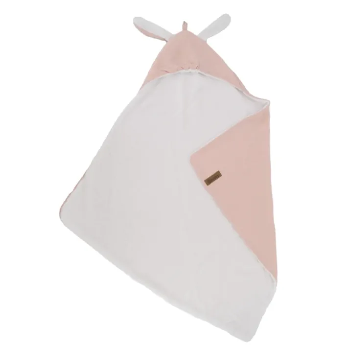 Cape de bain en gaze de coton avec oreilles de lapin