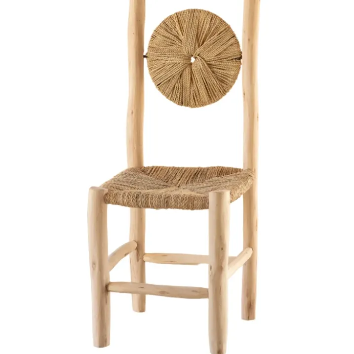 Chaise bois dossier rond