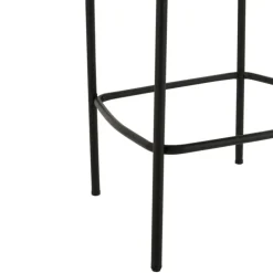 Chaise de bar en métal et tissu bouclette