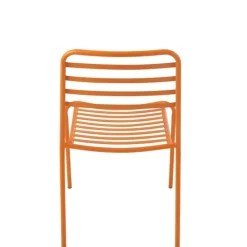 Chaise de jardin en métal avec dossier à lattes