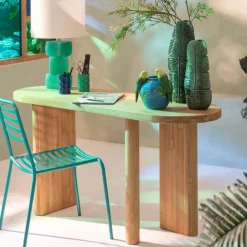 Chaise de jardin en métal avec dossier à lattes