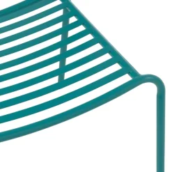 Chaise de jardin en métal avec dossier à lattes