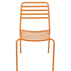 Chaise de jardin en métal avec dossier à lattes