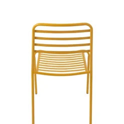 Chaise de jardin en métal avec dossier à lattes