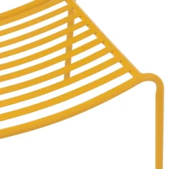 Chaise de jardin en métal avec dossier à lattes