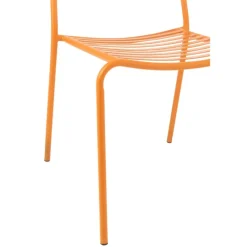 Chaise de jardin en métal avec dossier à lattes
