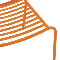 Chaise de jardin en métal avec dossier à lattes