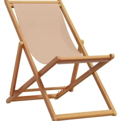 Chaise de plage pliante en bois avec dossier réglable