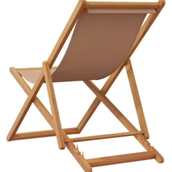 Chaise de plage pliante en bois avec dossier réglable