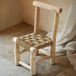 Chaise enfant bois Japandi