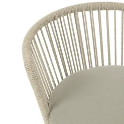 Chaise extérieure design en acier et corde