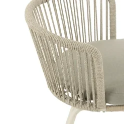 Chaise extérieure design en acier et corde