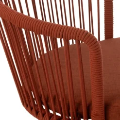 Chaise extérieure design en acier et corde