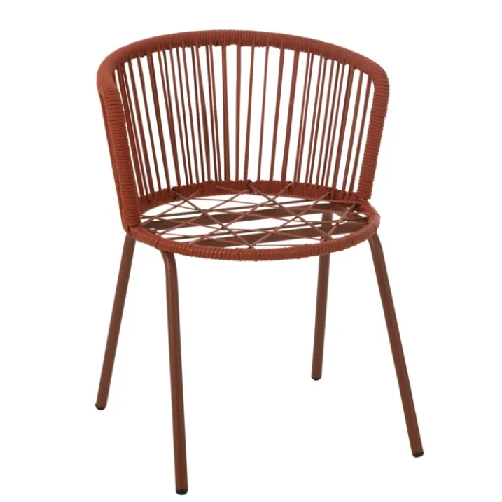 Chaise extérieure design en acier et corde