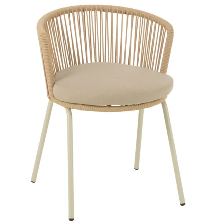 Chaise extérieure design en acier et corde
