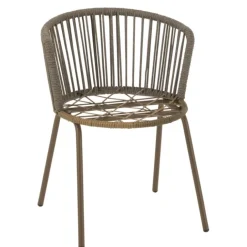 Chaise extérieure design en acier et corde