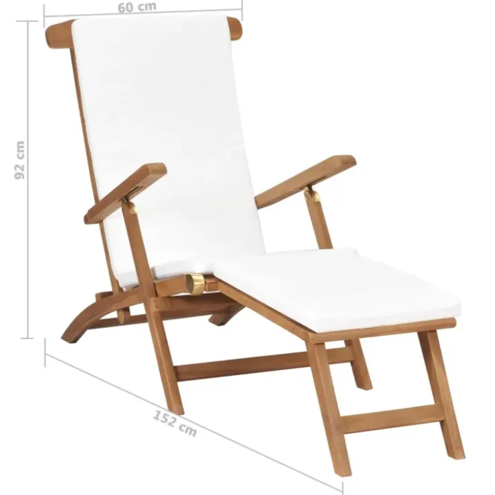 Chaise longue avec coussin