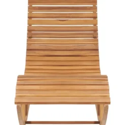 Chaise longue à bascule en teck
