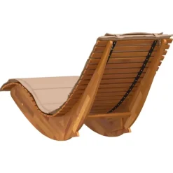 Chaise longue à bascule ergonomique avec coussin et appuie-tête