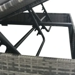 Chaise longue de jardin avec parasol