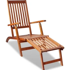 Chaise longue en bois d'acacia