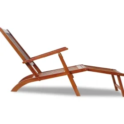 Chaise longue en bois d'acacia