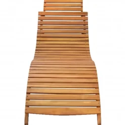 Chaise longue en bois d'acacia