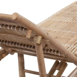 Chaise longue extérieure en bambou