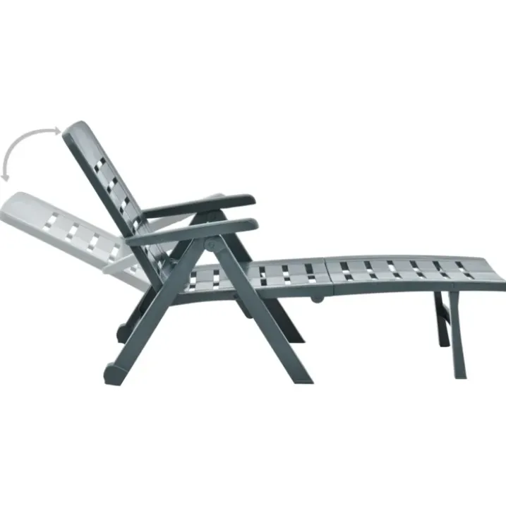 Chaise longue pliable unie