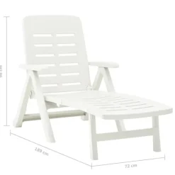 Chaise longue pliable unie