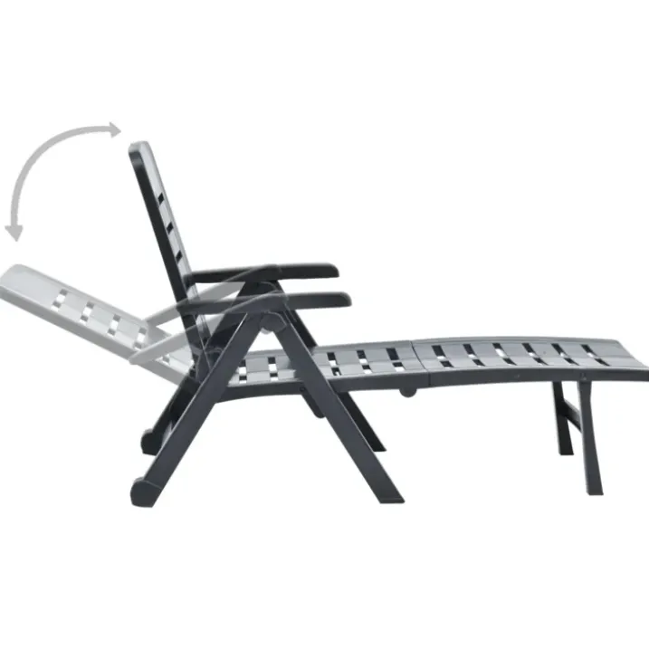 Chaise longue pliable unie
