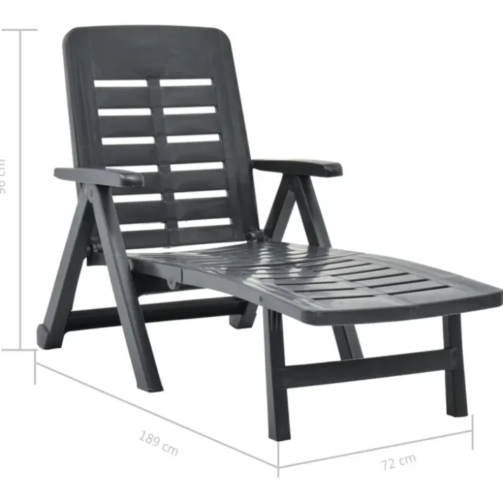 Chaise longue pliable unie