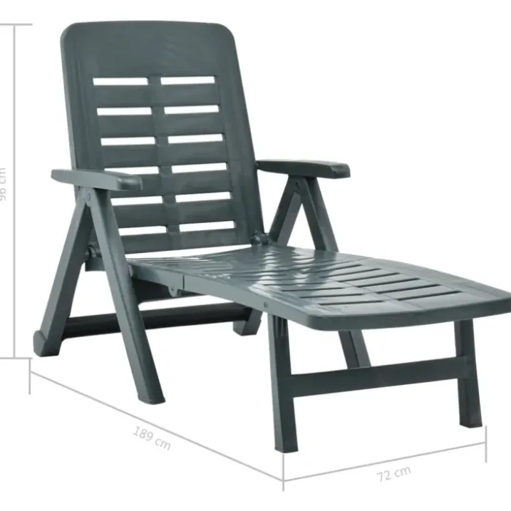 Chaise longue pliable unie