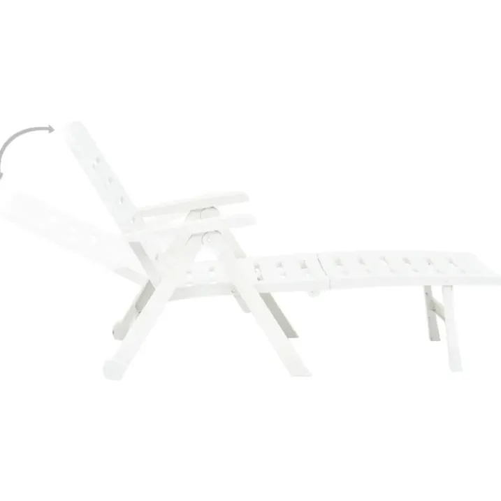 Chaise longue pliable unie