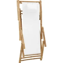 Chaise longue pliante en bambou