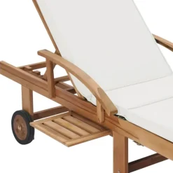 Chaise longue réglable avec coussin