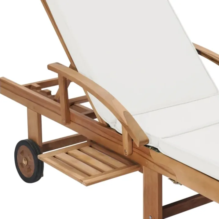 Chaise longue réglable avec coussin