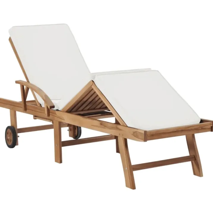 Chaise longue réglable avec coussin