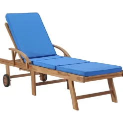 Chaise longue réglable avec coussin