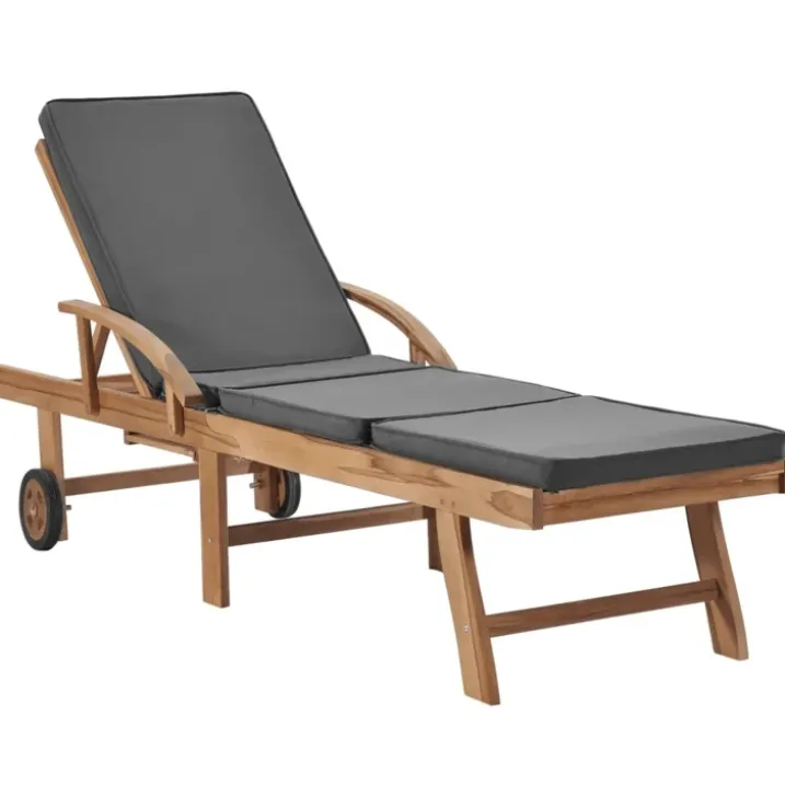 Chaise longue réglable avec coussin