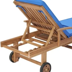 Chaise longue réglable avec coussin