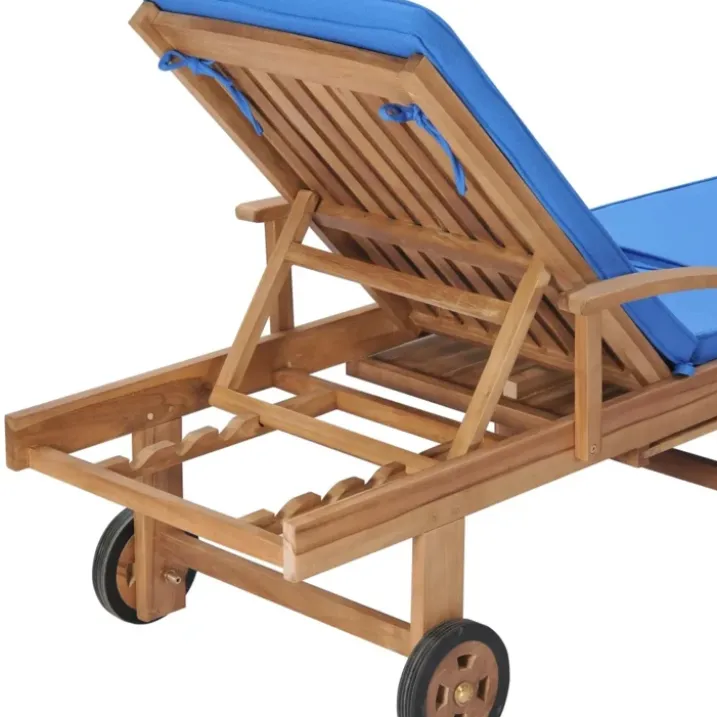 Chaise longue réglable avec coussin