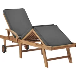 Chaise longue réglable avec coussin