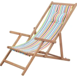 Chaise pliable avec cadre en bois