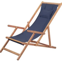 Chaise pliable avec cadre en bois