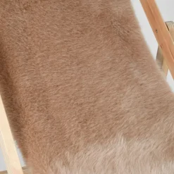 Chilienne pliante en bois à assise texturée