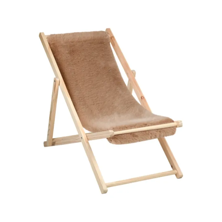 Chilienne pliante en bois à assise texturée