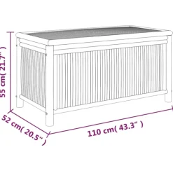 Coffre de rangement de jardin en bambou