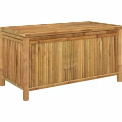 Coffre de rangement de jardin en bambou