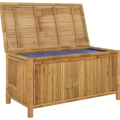 Coffre de rangement de jardin en bambou